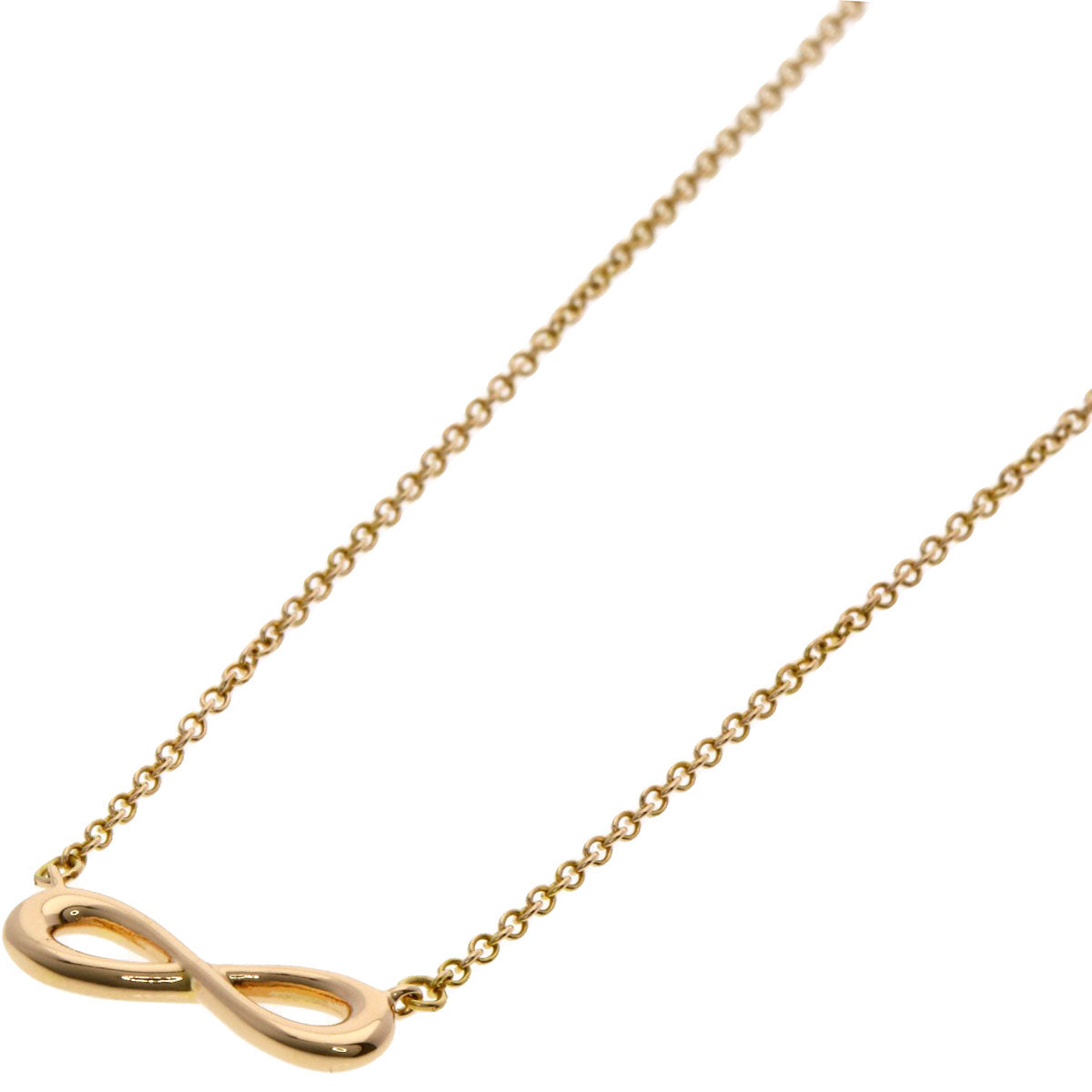 TIFFANY&Co. Infinity Necklace K18 Pink Gold Ladies [Used]