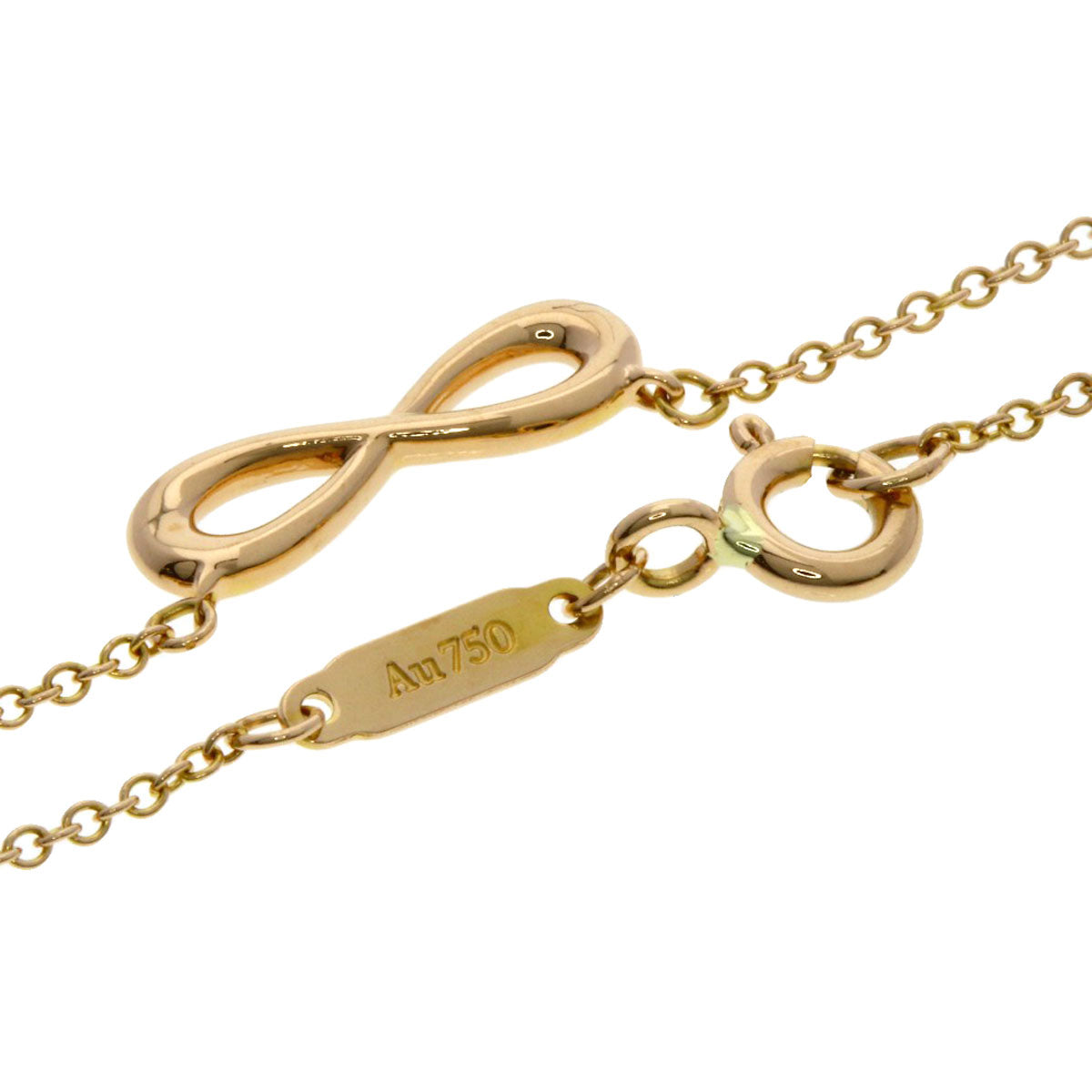 TIFFANY&Co. Infinity Necklace K18 Pink Gold Ladies [Used]