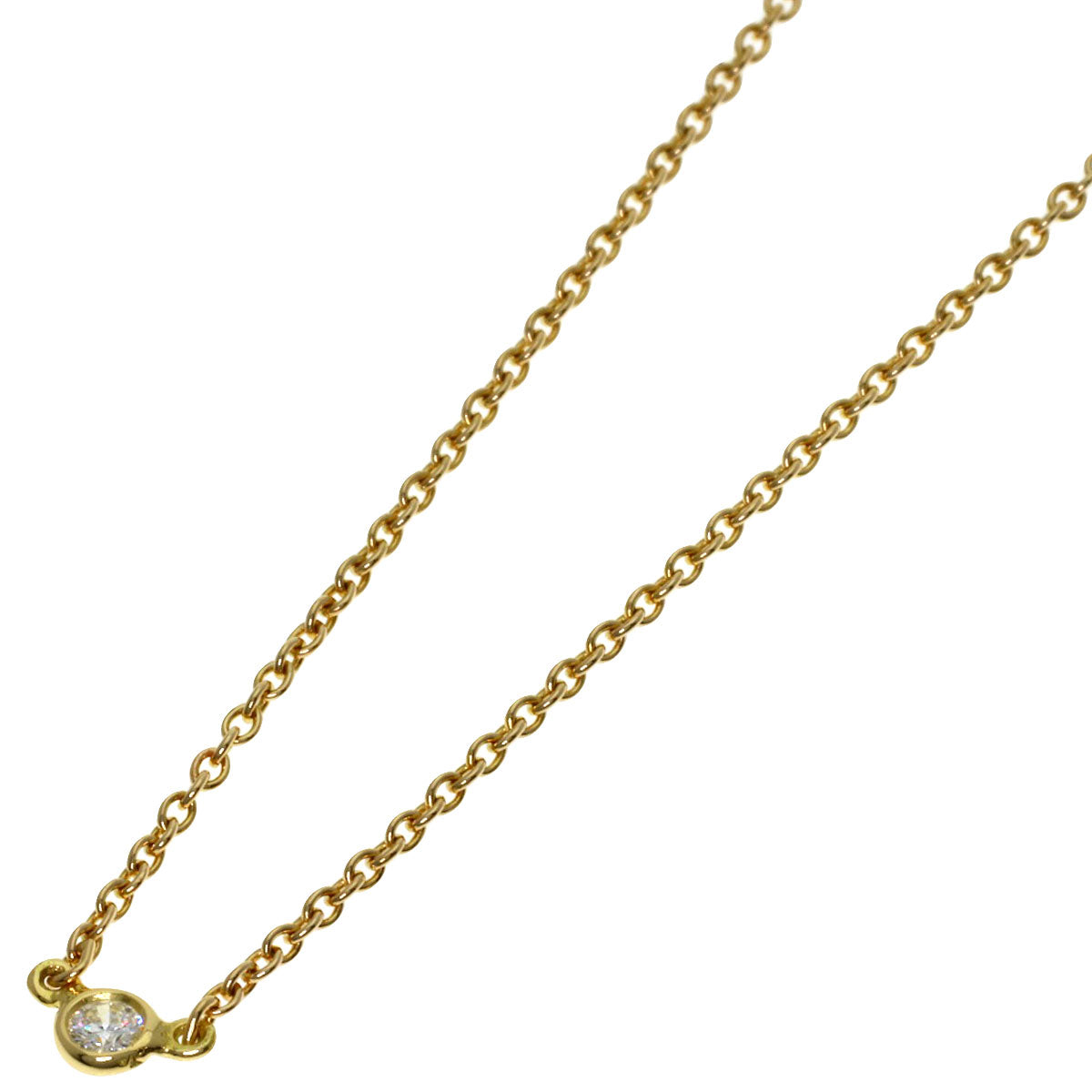 TIFFANY&Co. By The Yard 1P Diamond Necklace K18 Yellow Gold Ladies [Used]