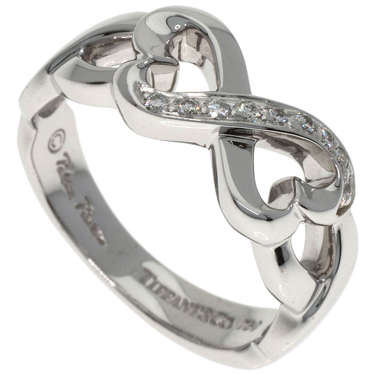 TIFFANY&Co. Loving Heart Diamond Ring K18 White Gold Ladies [Used]