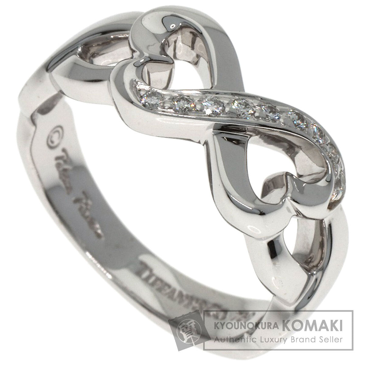 TIFFANY&Co. Loving Heart Diamond Ring K18 White Gold Ladies [Used]
