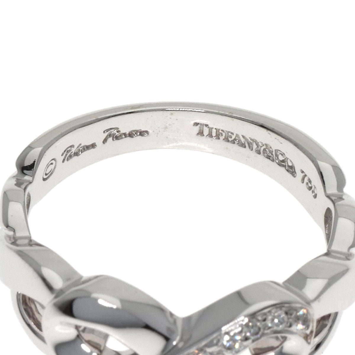 TIFFANY&Co. Loving Heart Diamond Ring K18 White Gold Ladies [Used]