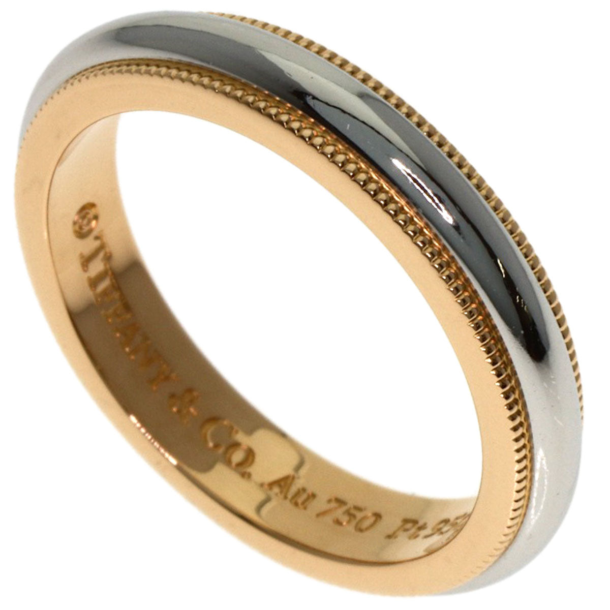 TIFFANY&Co. Milgrain Ring Platinum PT950 18K Pink GoldLadies [Used]