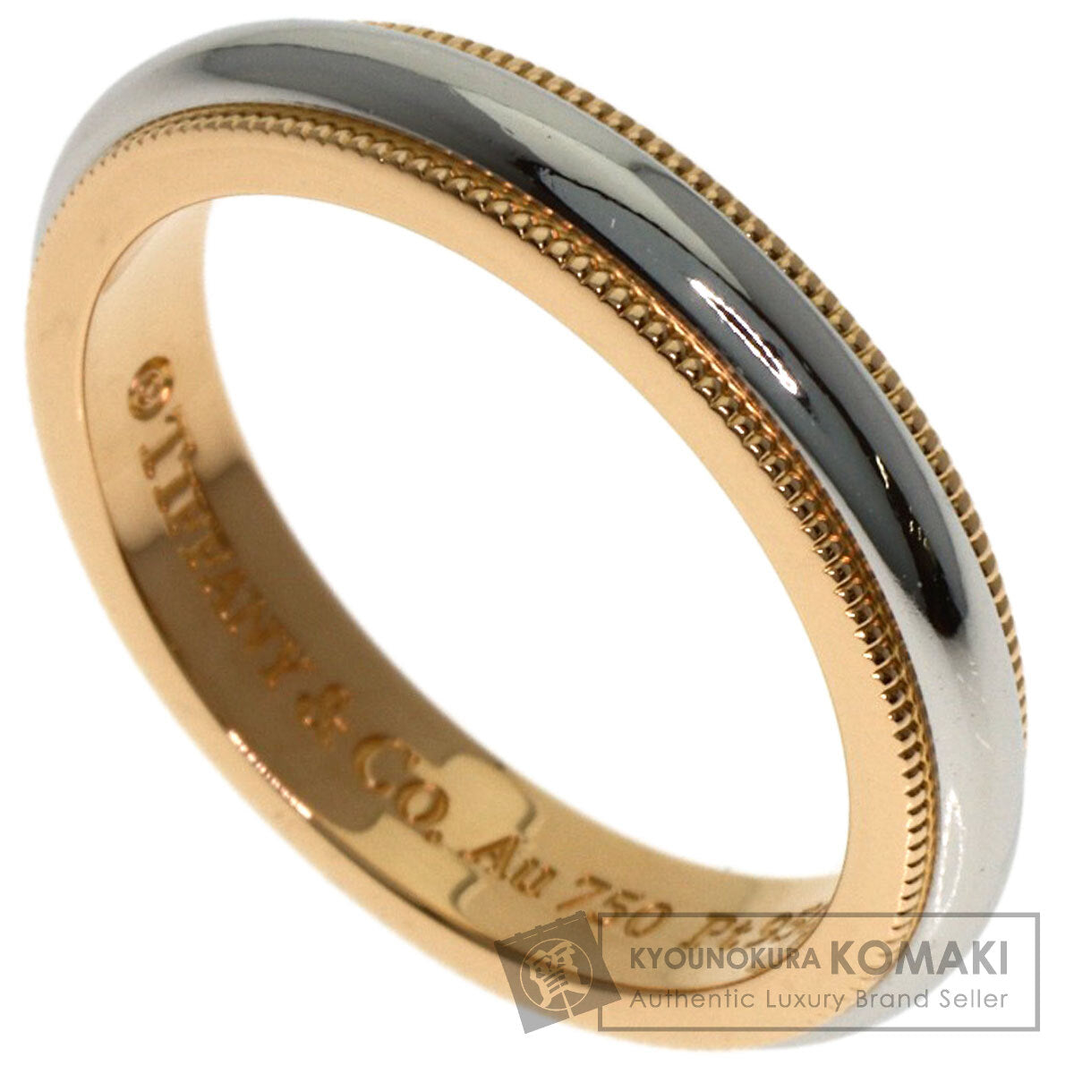 TIFFANY&Co. Milgrain Ring Platinum PT950 18K Pink GoldLadies [Used]