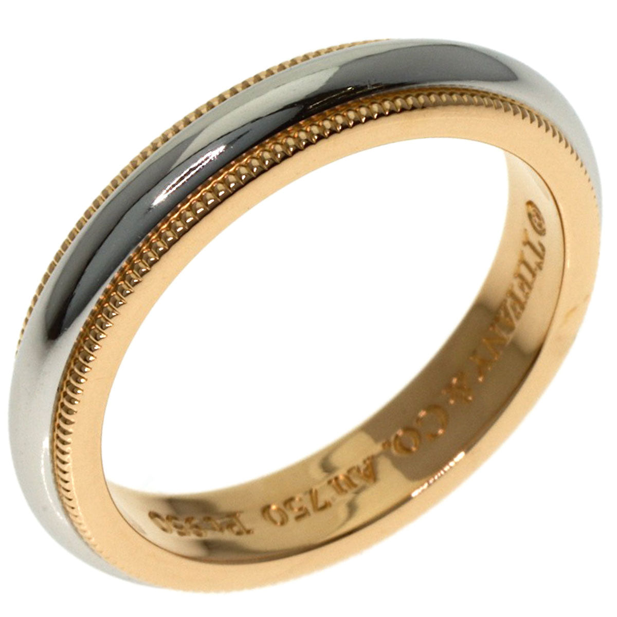 TIFFANY&Co. Milgrain Ring Platinum PT950 18K Pink GoldLadies [Used]