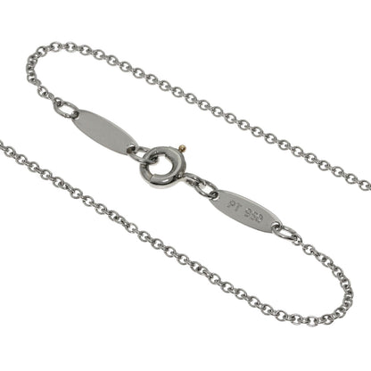 TIFFANY&Co. Open Heart Crystal Necklace Platinum PT950 Ladies [Used]