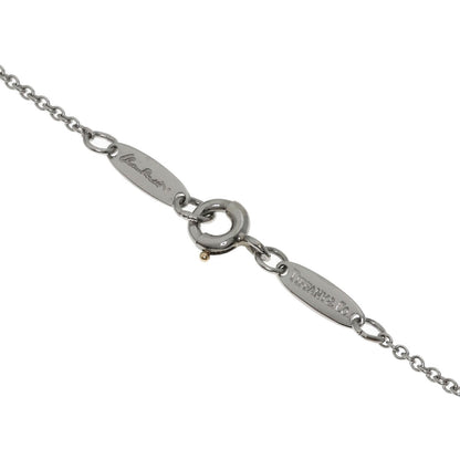 TIFFANY&Co. Open Heart Crystal Necklace Platinum PT950 Ladies [Used]
