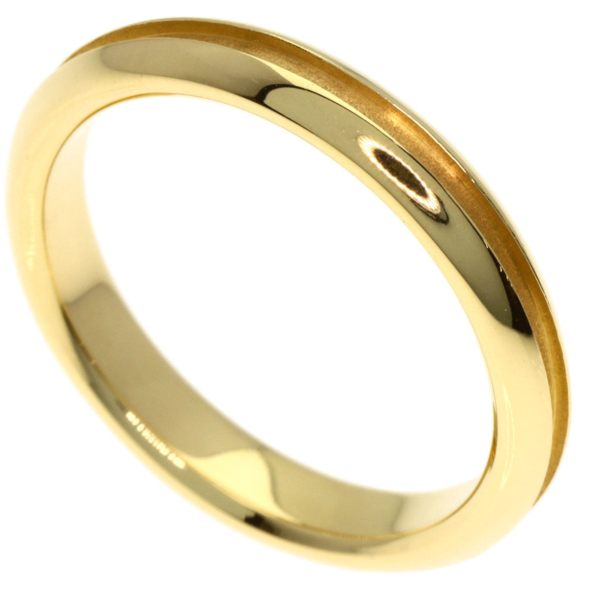 TIFFANY&Co. Grooved Ring K18 Yellow Gold Ladies [Used]