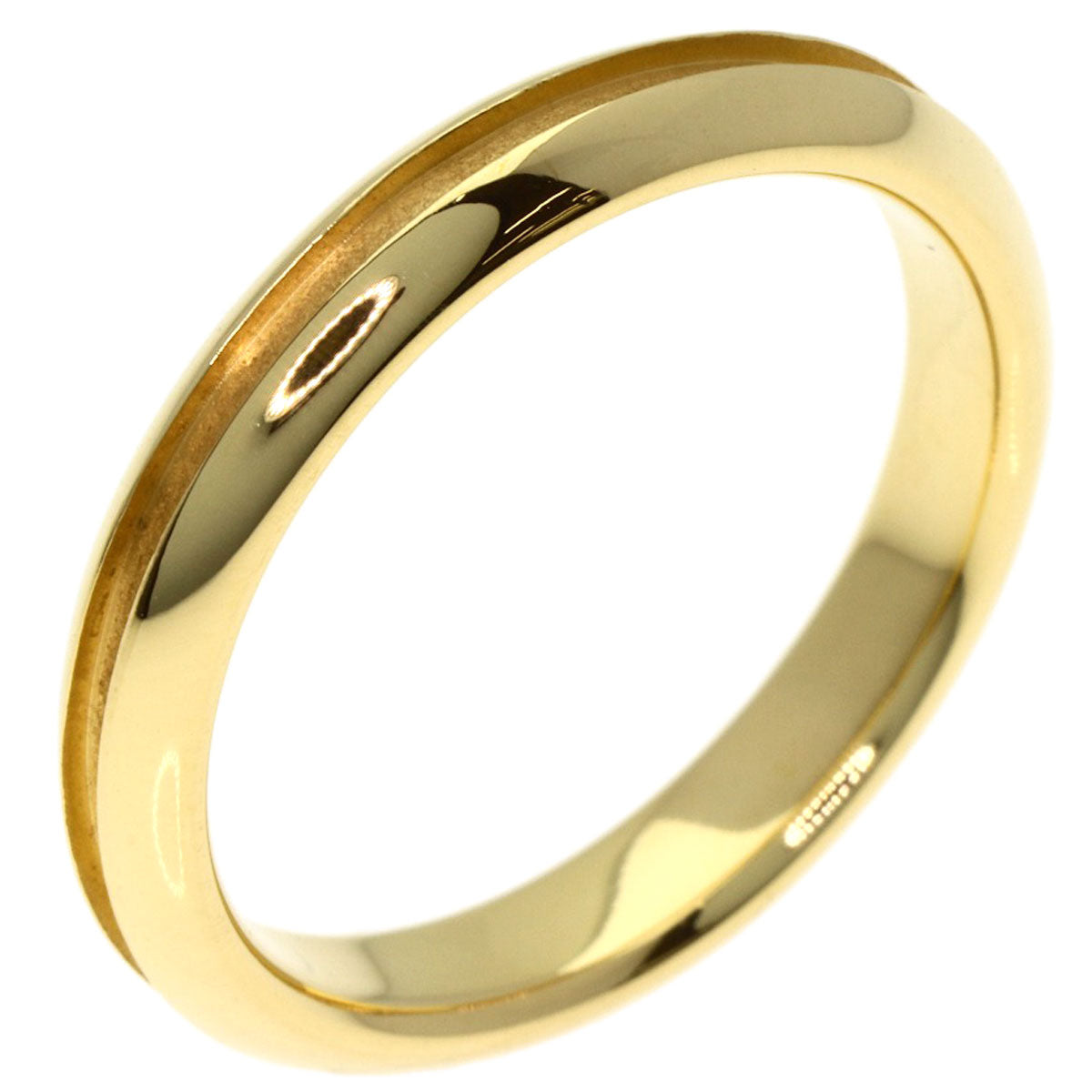 TIFFANY&Co. Grooved Ring K18 Yellow Gold Ladies [Used]