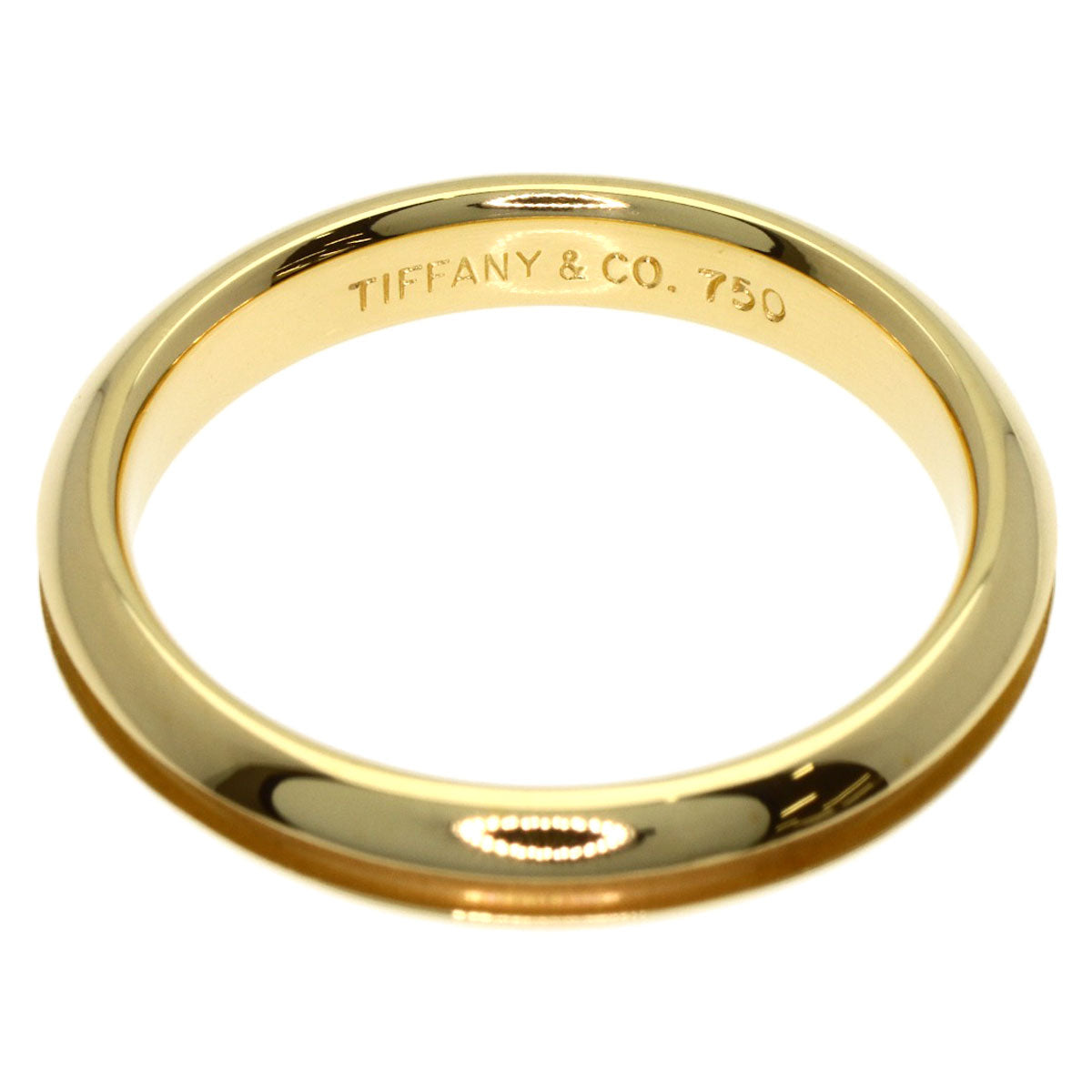 TIFFANY&Co. Grooved Ring K18 Yellow Gold Ladies [Used]