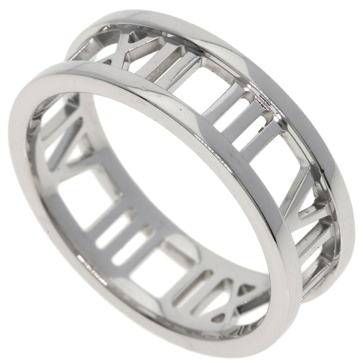 TIFFANY&Co. Atlas open Ring K18 White Gold Ladies [Used]