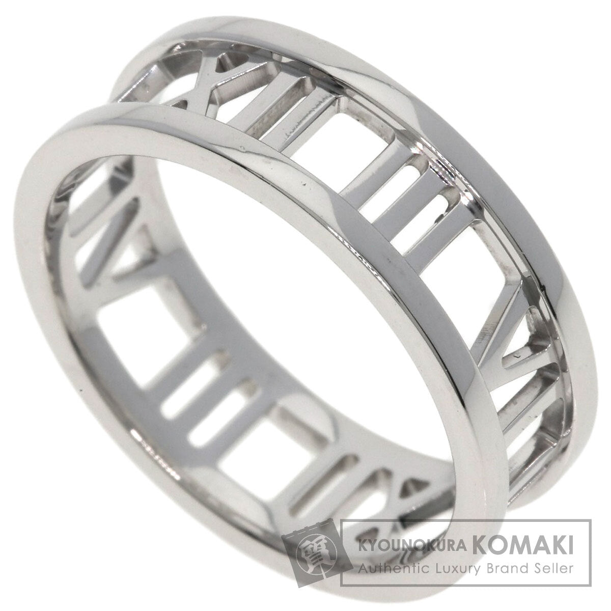 TIFFANY&Co. Atlas open Ring K18 White Gold Ladies [Used]