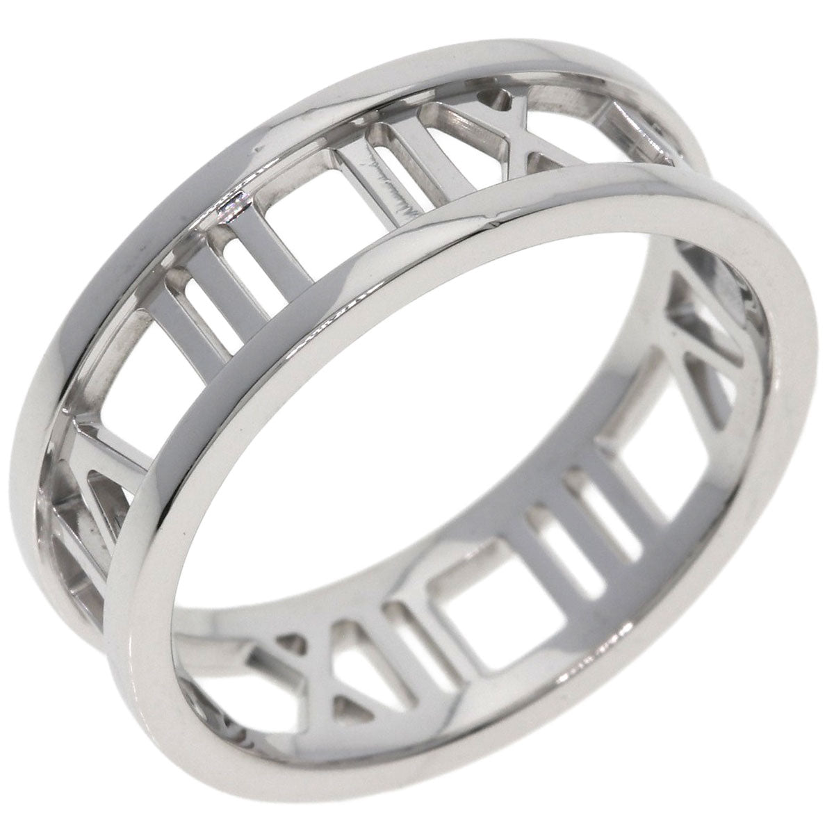 TIFFANY&Co. Atlas open Ring K18 White Gold Ladies [Used]