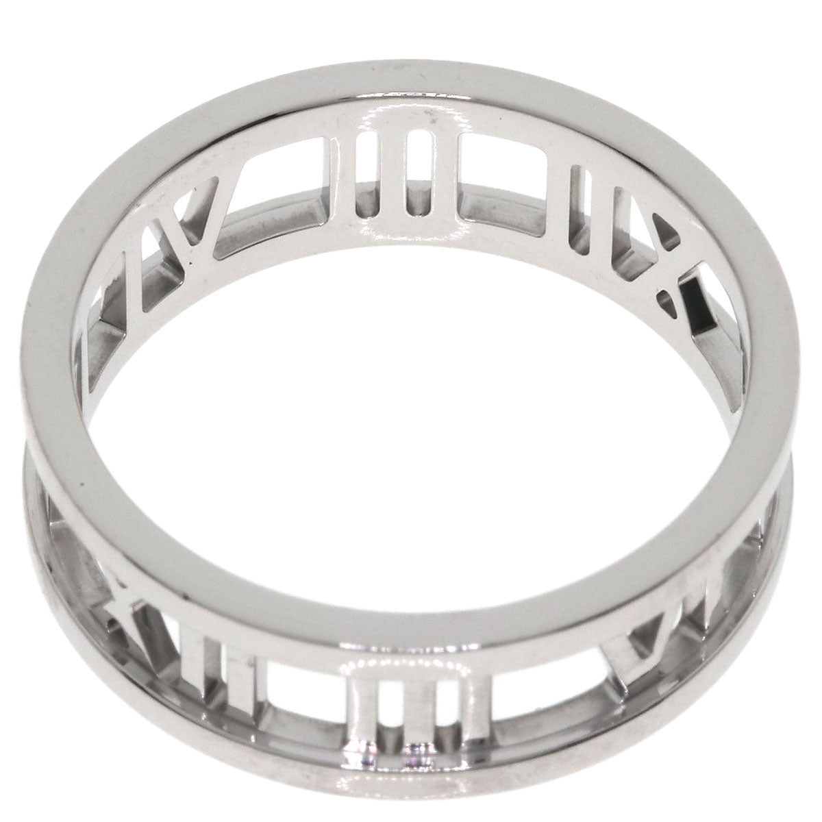 TIFFANY&Co. Atlas open Ring K18 White Gold Ladies [Used]