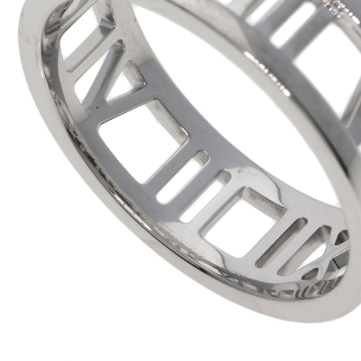 TIFFANY&Co. Atlas open Ring K18 White Gold Ladies [Used]