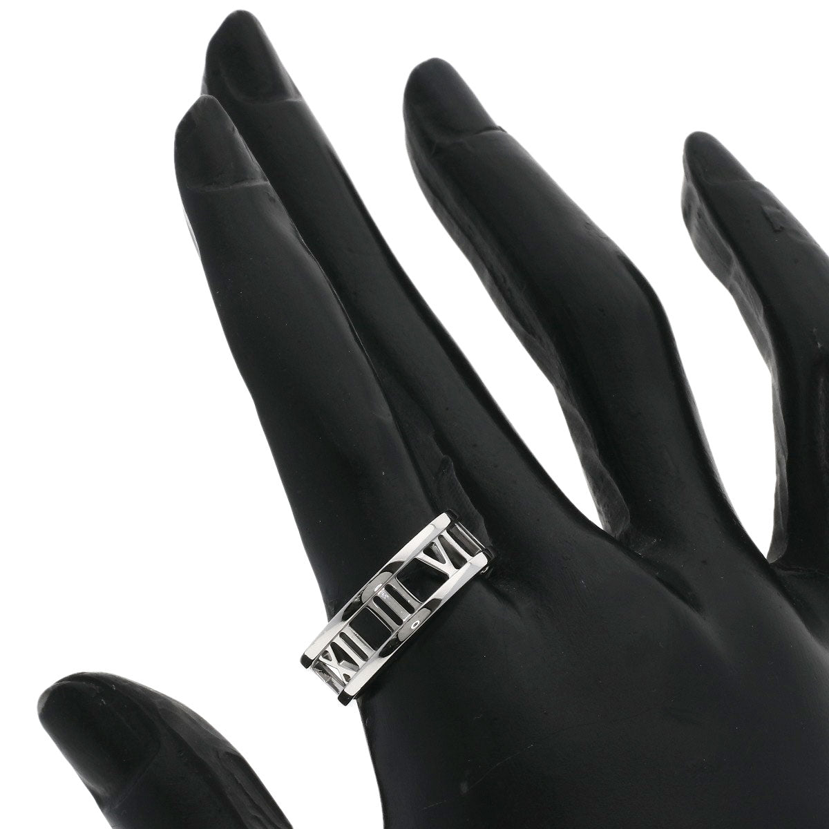 TIFFANY&Co. Atlas open Ring K18 White Gold Ladies [Used]