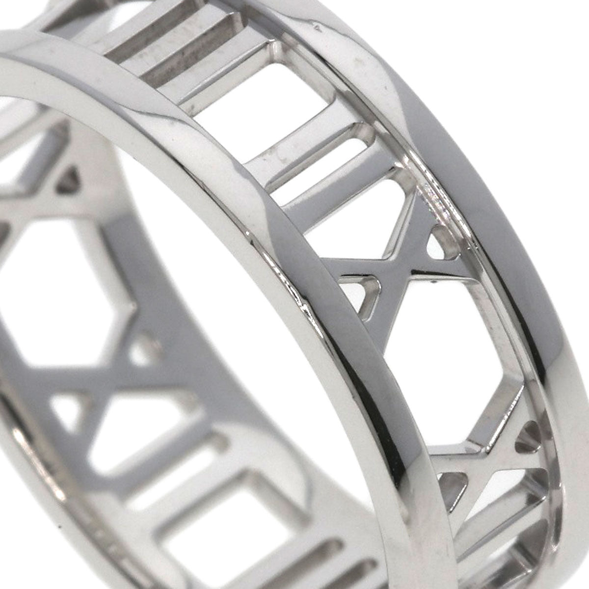TIFFANY&Co. Atlas open Ring K18 White Gold Ladies [Used]