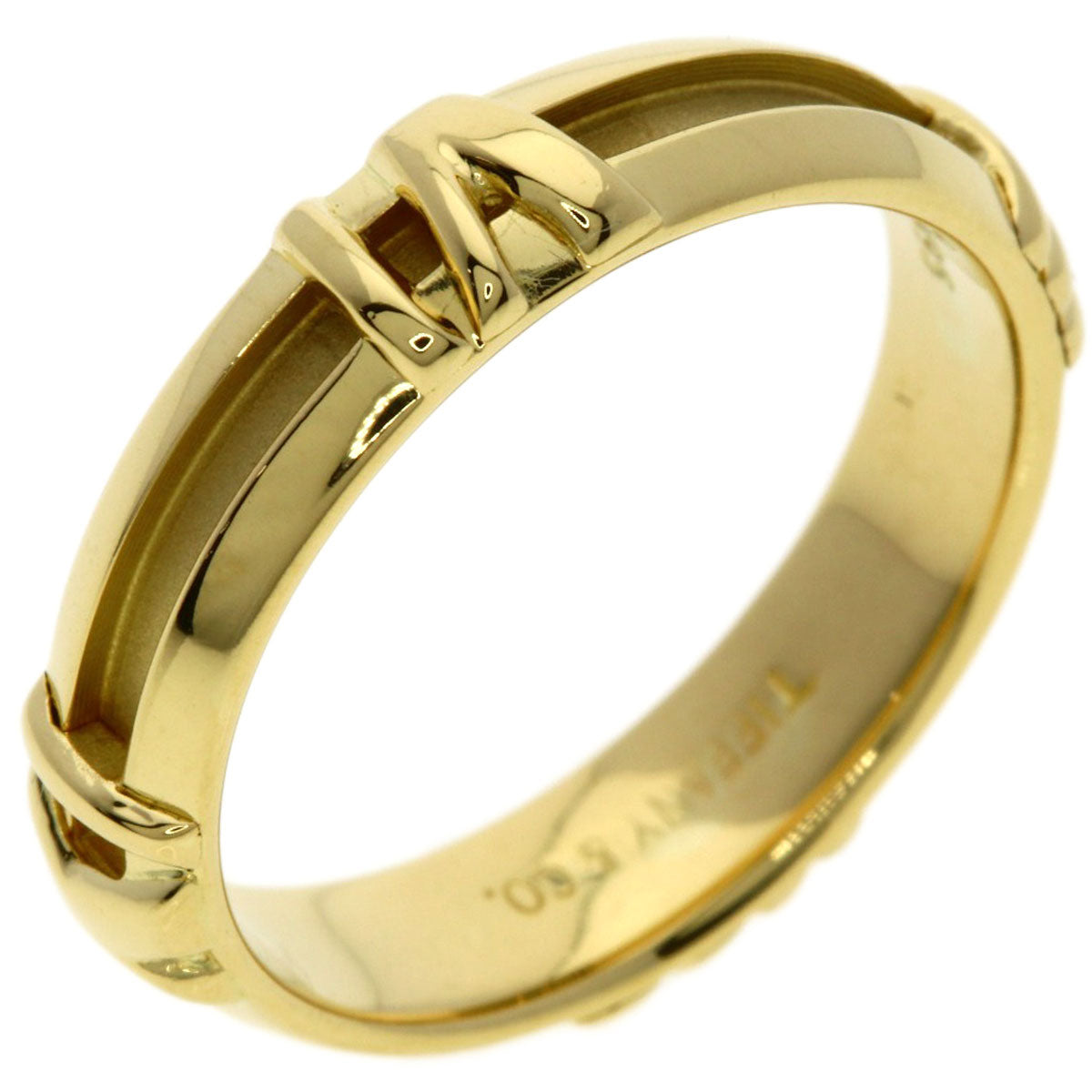 TIFFANY&Co. Atlas Ring K18 Yellow Gold Ladies [Used]