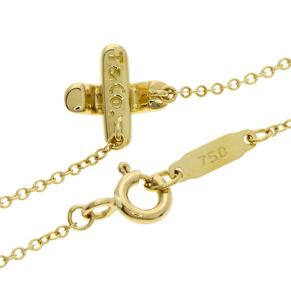 TIFFANY&Co. Cross-stitch Necklace K18 Yellow Gold Ladies [Used]
