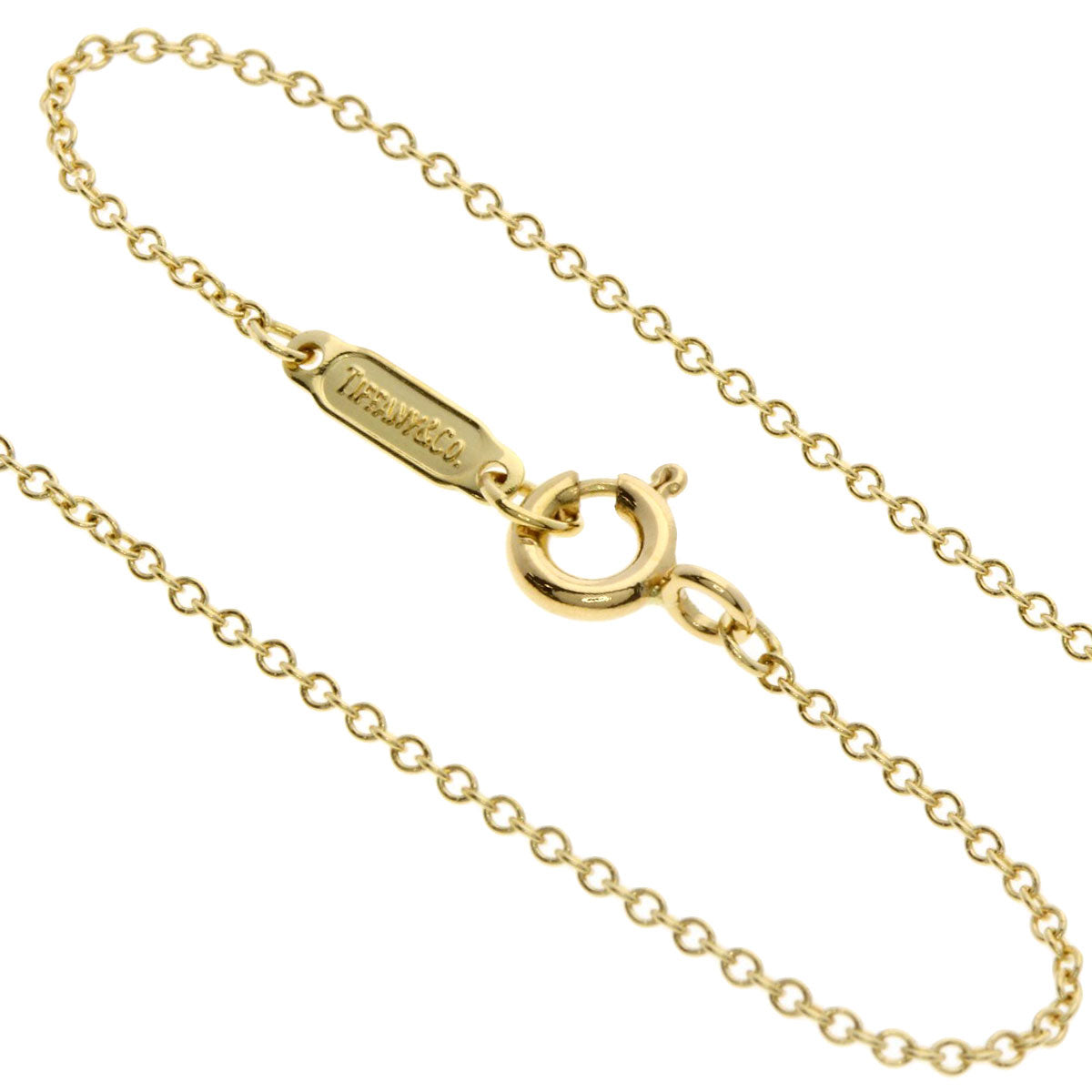 TIFFANY&Co. Cross-stitch Necklace K18 Yellow Gold Ladies [Used]