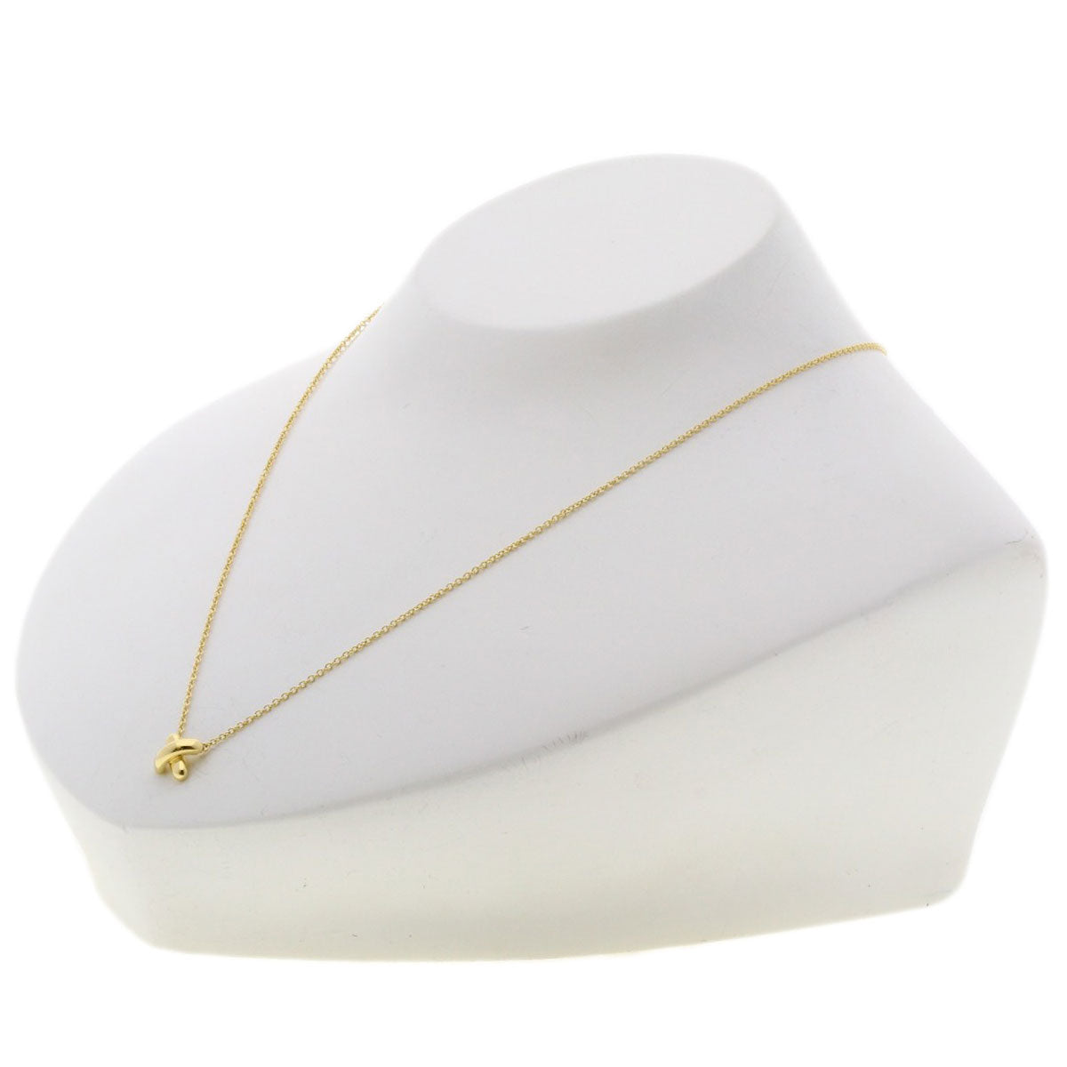 TIFFANY&Co. Cross-stitch Necklace K18 Yellow Gold Ladies [Used]
