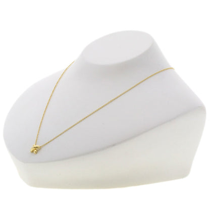TIFFANY&Co. Cross-stitch Necklace K18 Yellow Gold Ladies [Used]