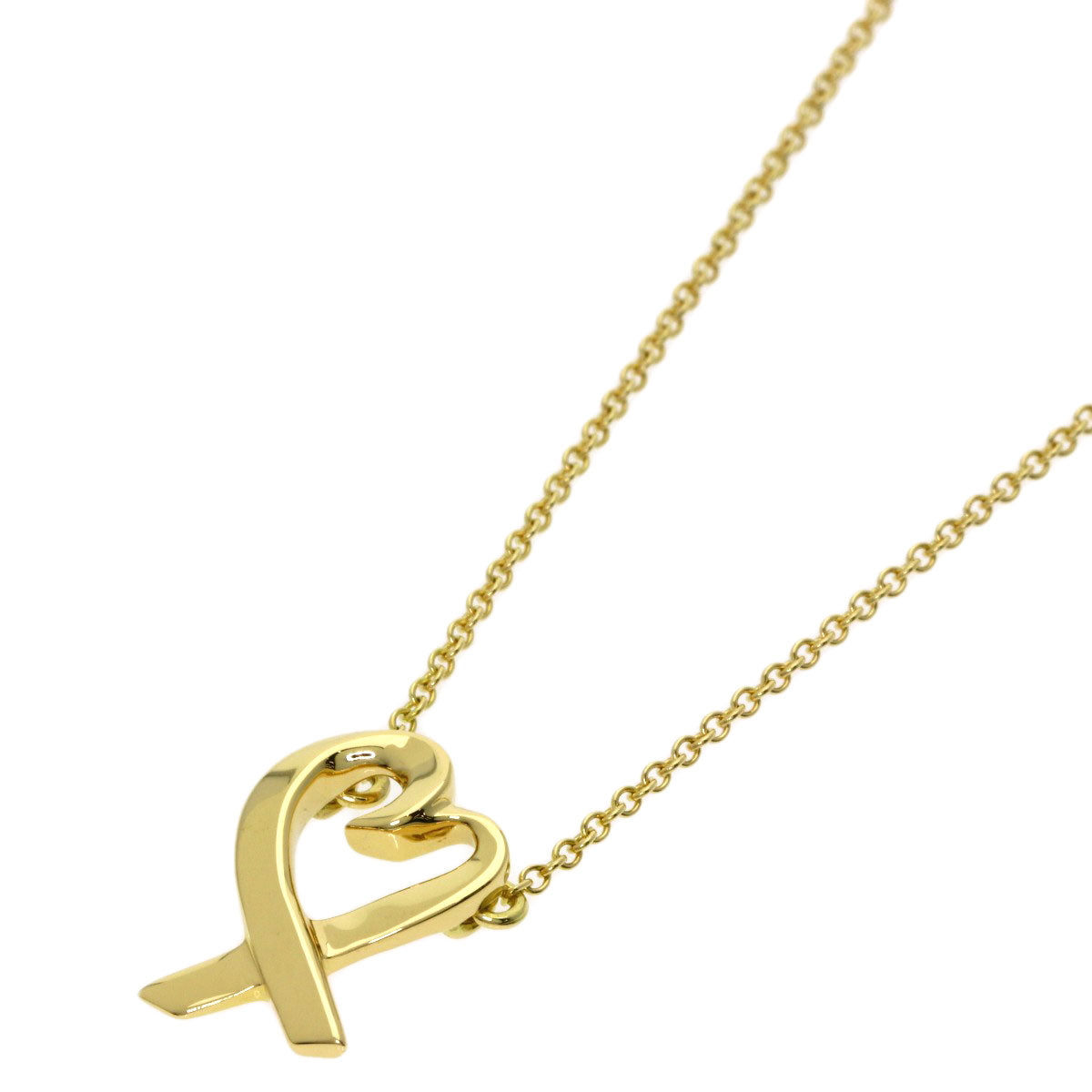 TIFFANY&Co. Loving heart Necklace K18 Yellow Gold Ladies [Used]