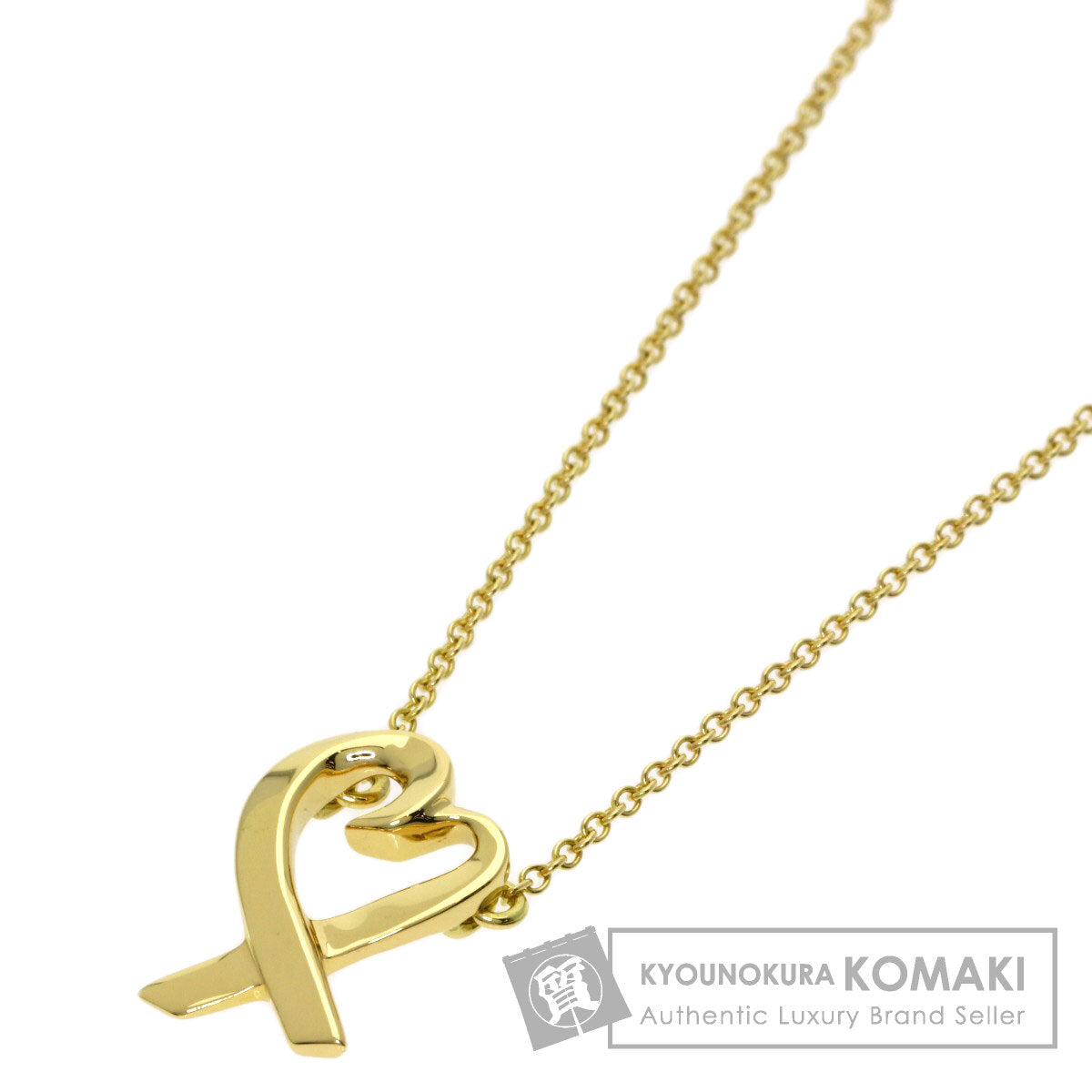 TIFFANY&Co. Loving heart Necklace K18 Yellow Gold Ladies [Used]
