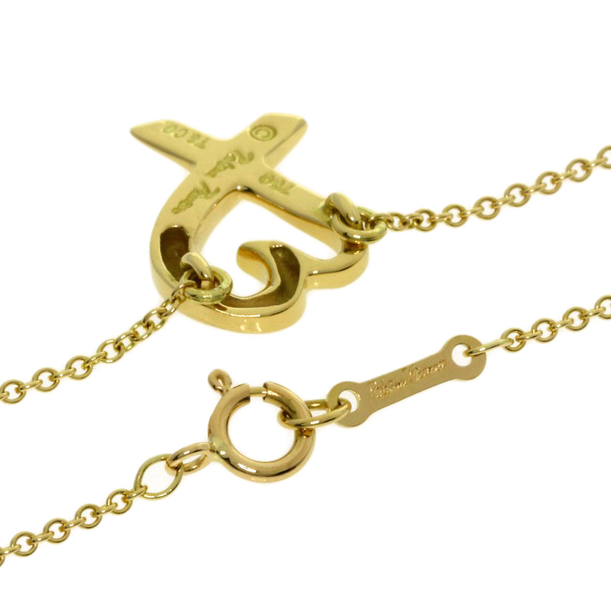 TIFFANY&Co. Loving heart Necklace K18 Yellow Gold Ladies [Used]