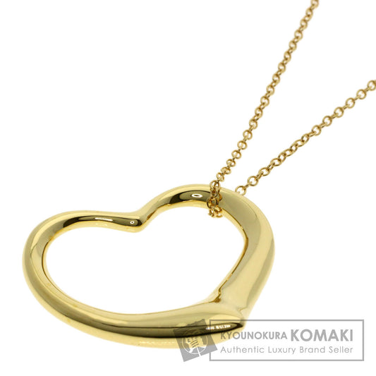 TIFFANY&Co. Open Heart Medium Long Necklace K18 Yellow Gold Ladies [Used]