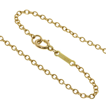 TIFFANY&Co. Open Heart Medium Long Necklace K18 Yellow Gold Ladies [Used]