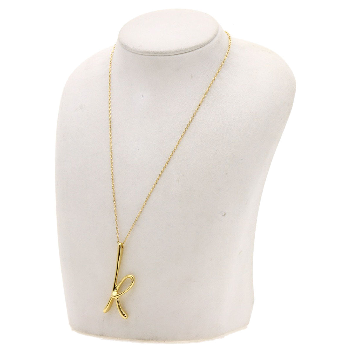 TIFFANY&Co. Initial K Medium Necklace K18 Yellow Gold Ladies [Used]