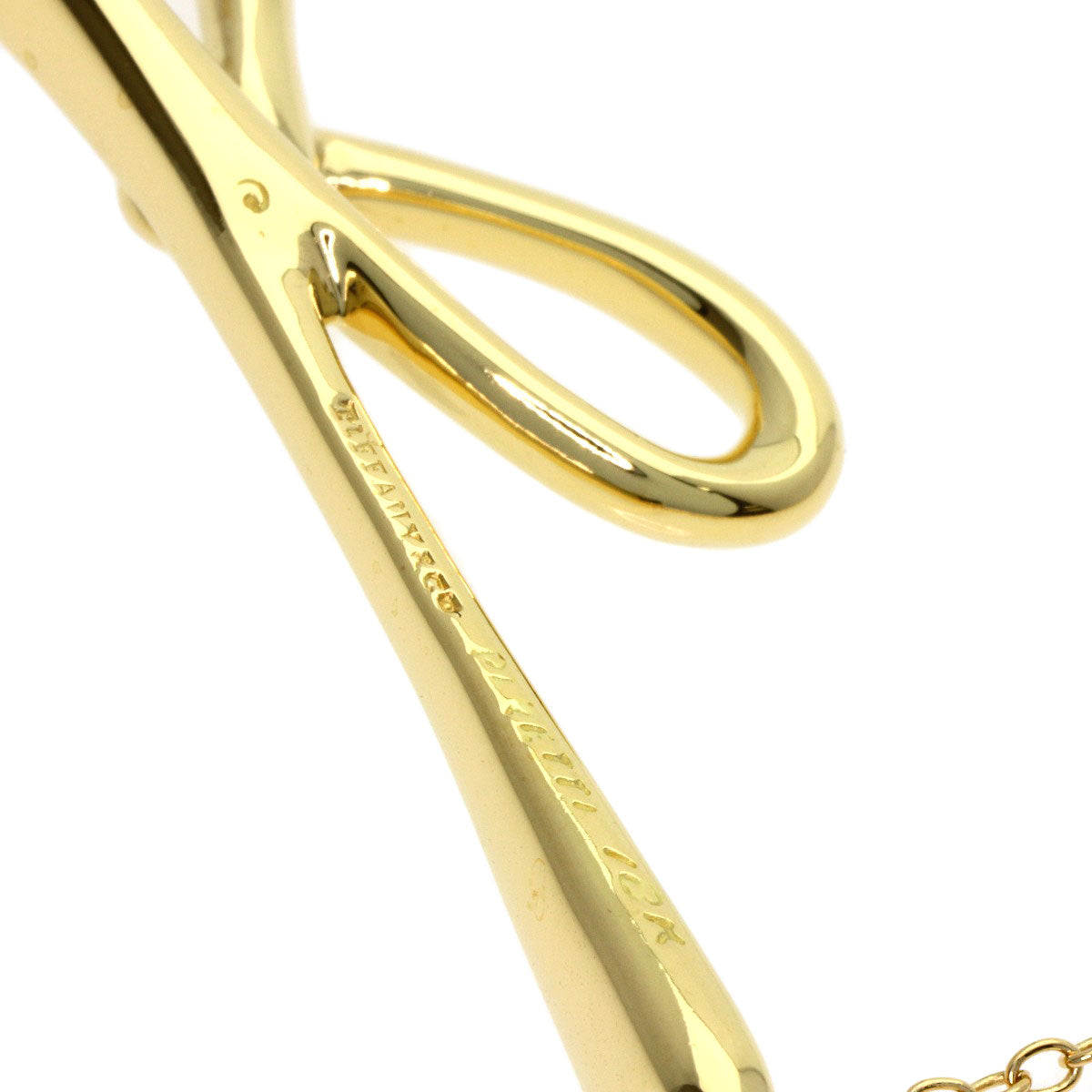 TIFFANY&Co. Initial K Medium Necklace K18 Yellow Gold Ladies [Used]