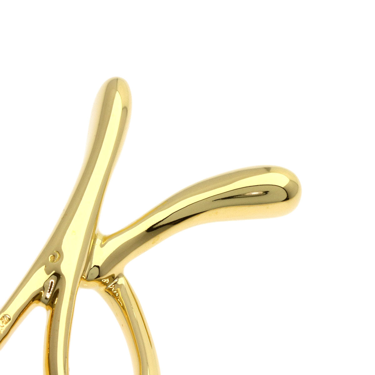 TIFFANY&Co. Initial K Medium Necklace K18 Yellow Gold Ladies [Used]