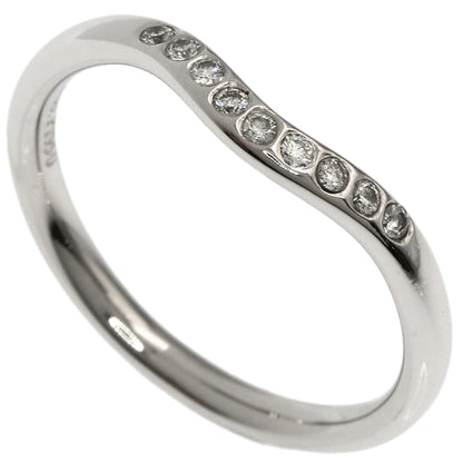TIFFANY&Co. Curved band Diamond Ring Platinum PT950 Ladies [Used]