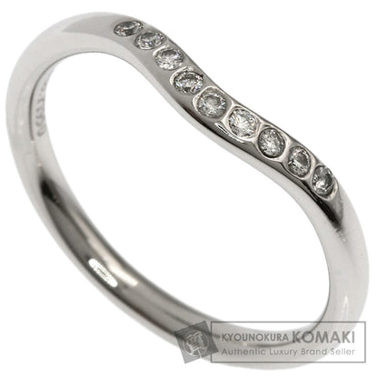TIFFANY&Co. Curved band Diamond Ring Platinum PT950 Ladies [Used]