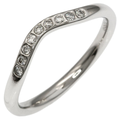 TIFFANY&Co. Curved band Diamond Ring Platinum PT950 Ladies [Used]