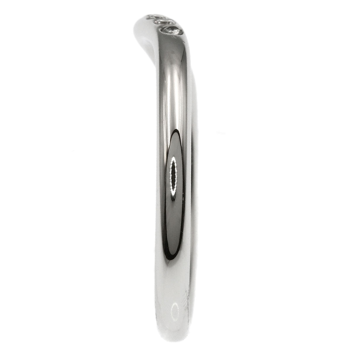 TIFFANY&Co. Curved band Diamond Ring Platinum PT950 Ladies [Used]