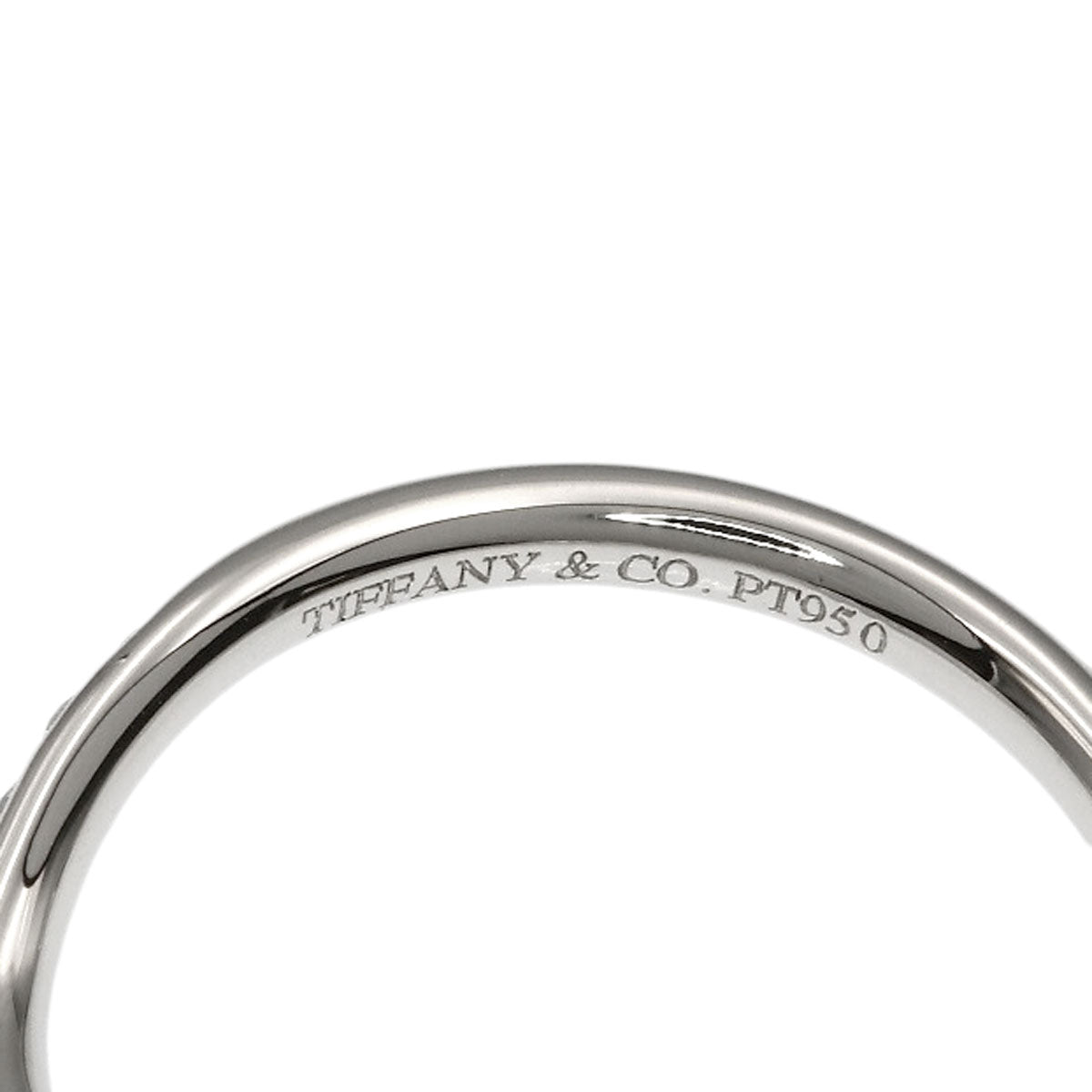 TIFFANY&Co. Curved band Diamond Ring Platinum PT950 Ladies [Used]