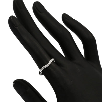 TIFFANY&Co. Curved band Diamond Ring Platinum PT950 Ladies [Used]