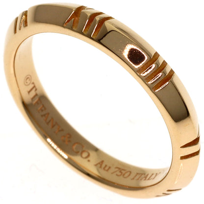 TIFFANY&Co. Atlas X Closed Narrow Ring K18 Pink Gold Ladies [Used]