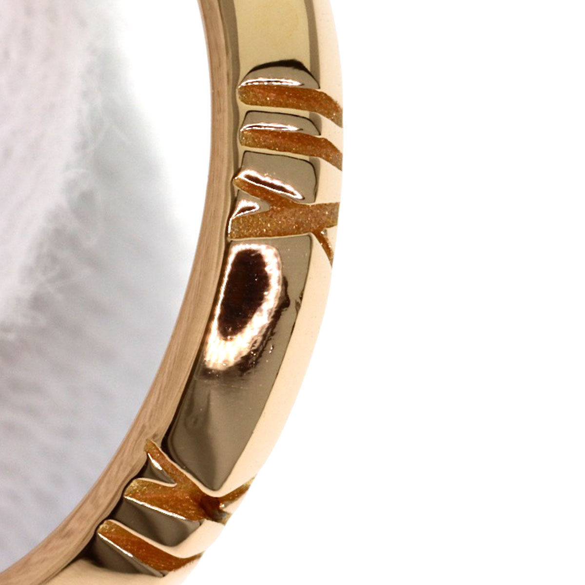 TIFFANY&Co. Atlas X Closed Narrow Ring K18 Pink Gold Ladies [Used]