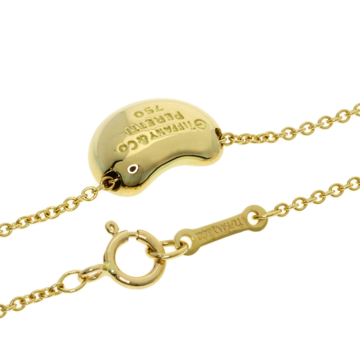 TIFFANY&Co. Bean Necklace K18 Yellow Gold Ladies [Used]