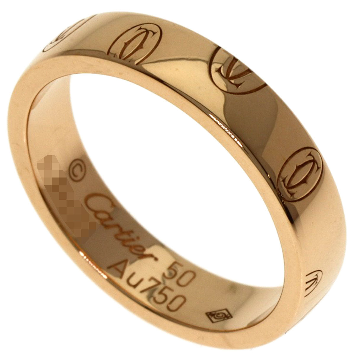 CARTIER Happy birthday # 50 Ring K18 Pink Gold Ladies [Used]