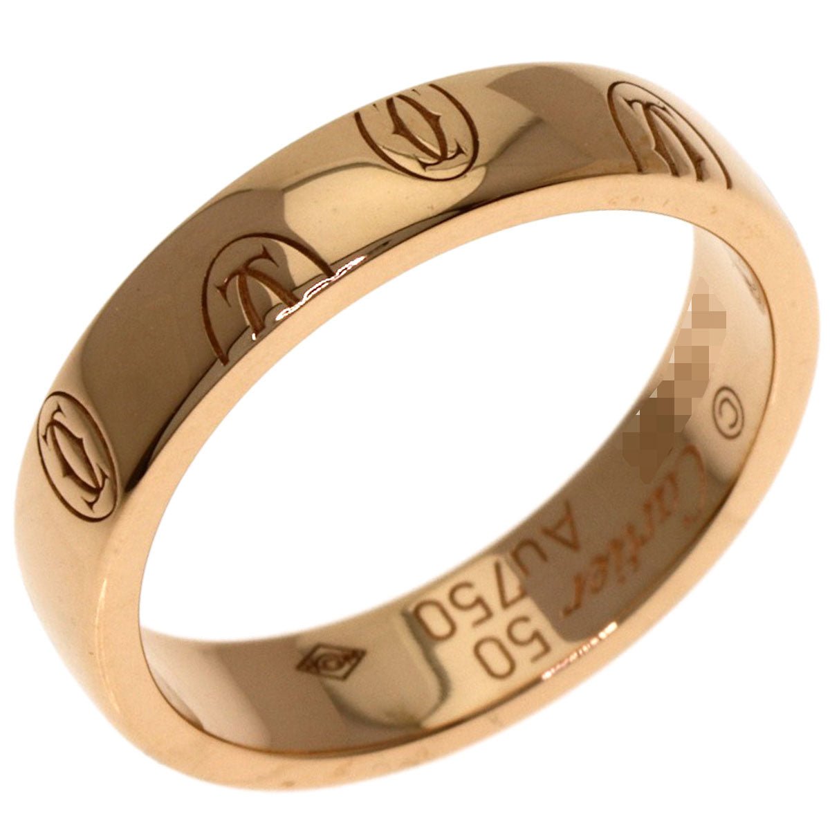 CARTIER Happy birthday # 50 Ring K18 Pink Gold Ladies [Used]
