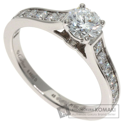 CARTIER Solitaire Diamond # 48 Ring Platinum PT950 Ladies [Used]