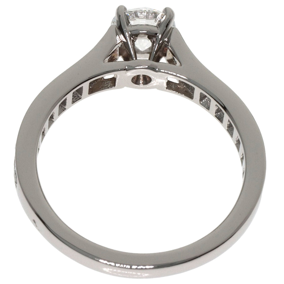 CARTIER Solitaire Diamond # 48 Ring Platinum PT950 Ladies [Used]