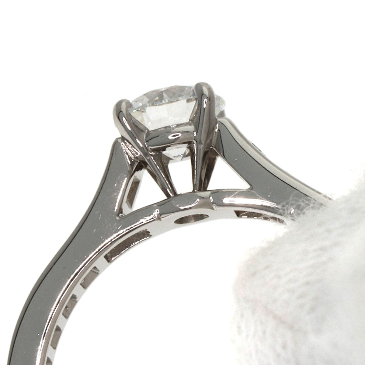 CARTIER Solitaire Diamond # 48 Ring Platinum PT950 Ladies [Used]