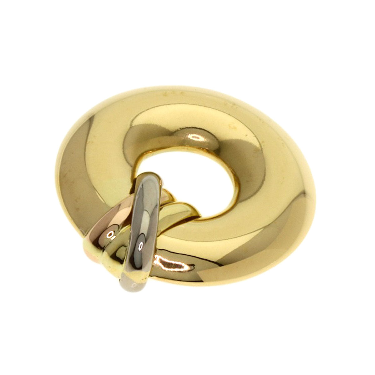 CARTIER Trinity Circle TOP Pendant top K18 Yellow Gold K18 White GoldLadies [Used]