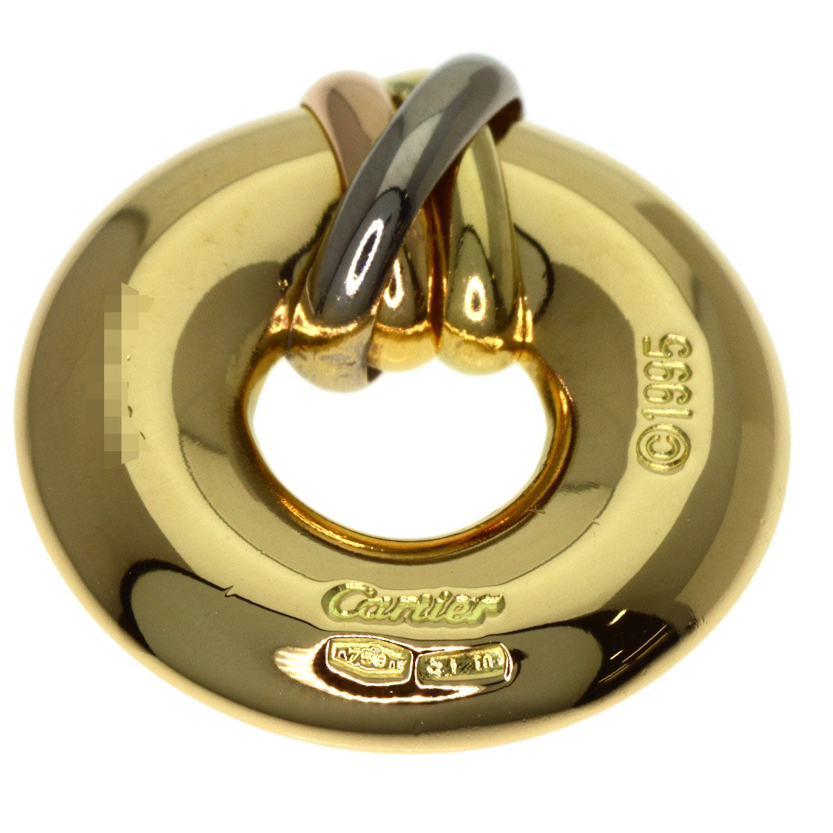 CARTIER Trinity Circle TOP Pendant top K18 Yellow Gold K18 White GoldLadies [Used]